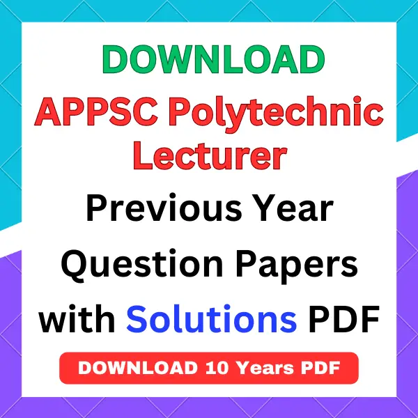 APPSC Polytechnic Lecturer previous year question papers pdf with answers