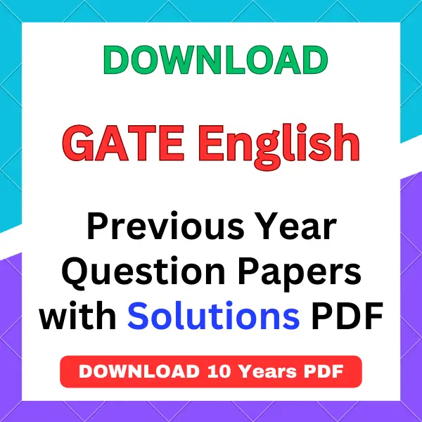 GATE English previous year question papers pdf with answers