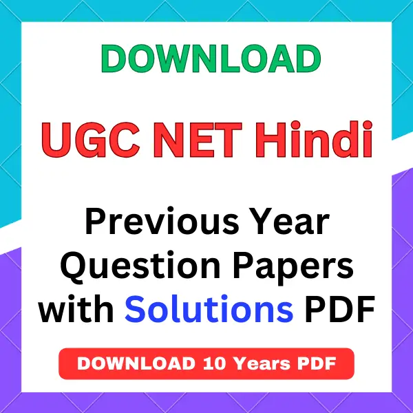 UGC NET Hindi previous year question papers pdf with answers