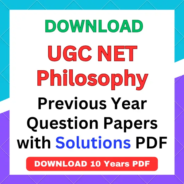 UGC NET Philosophy previous year question papers pdf with answers