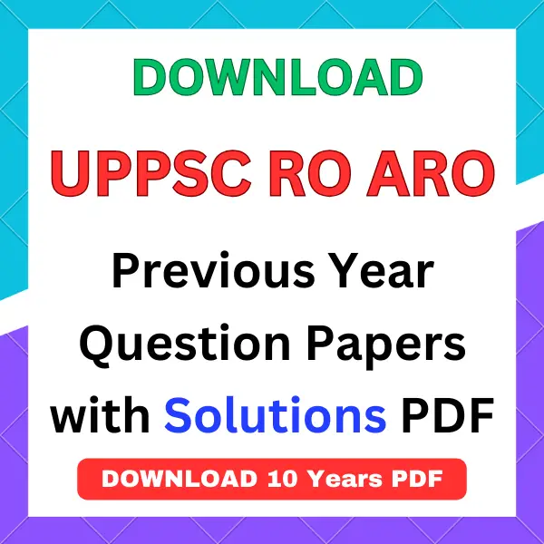 UPPSC Ro Aro Previous Year Paper With Answer Key Pdf Download